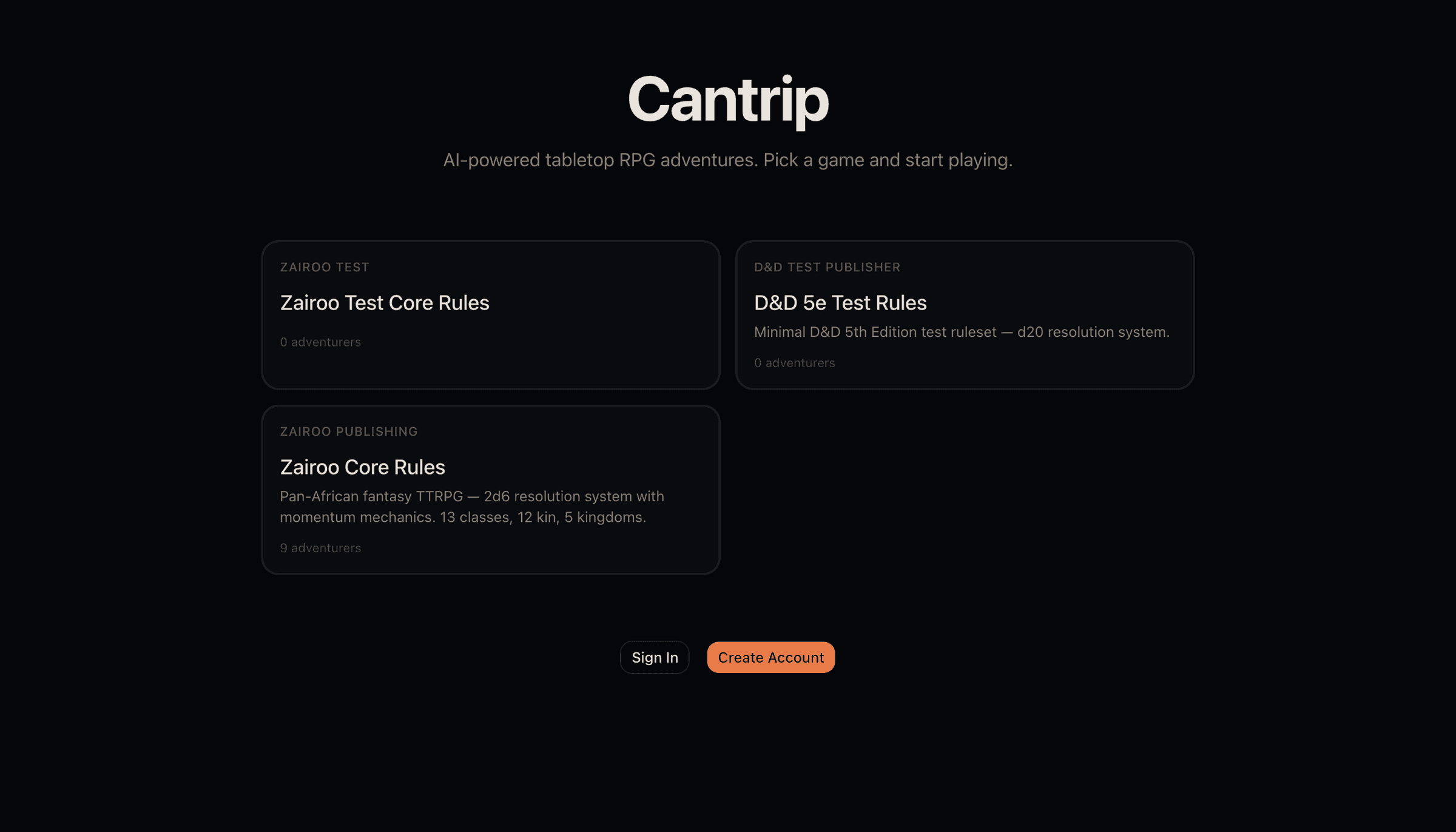 Cantrip screenshot